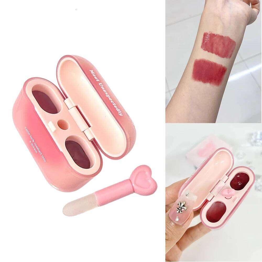 GOGO TALES Nude Matte Gloss Long Lasting Tint Korean Non Sticky Lip Mud Vegan Lipstick Mirror Finish Makeup H260302-image-1096015395