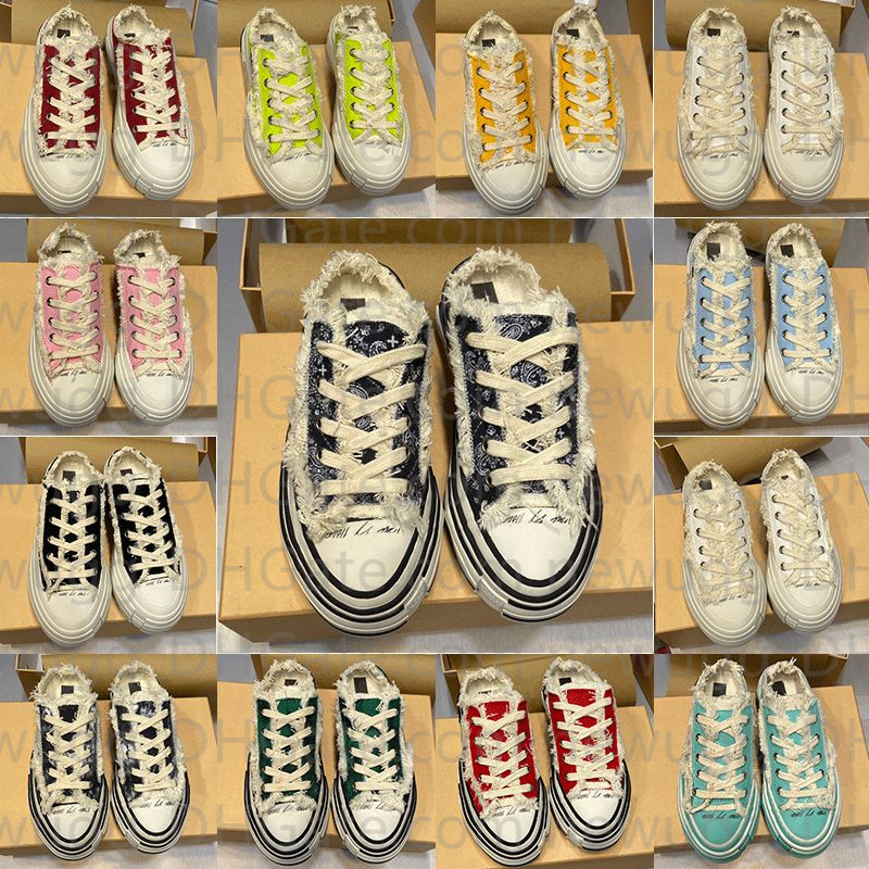Top Quality 2025 Luxury XVessel G.O.P. Lows Casual Shoes Mens Women Half drag couple Designer Vessel Tripe S Piece by Pieces Speed Canvas Shoe w9aE#