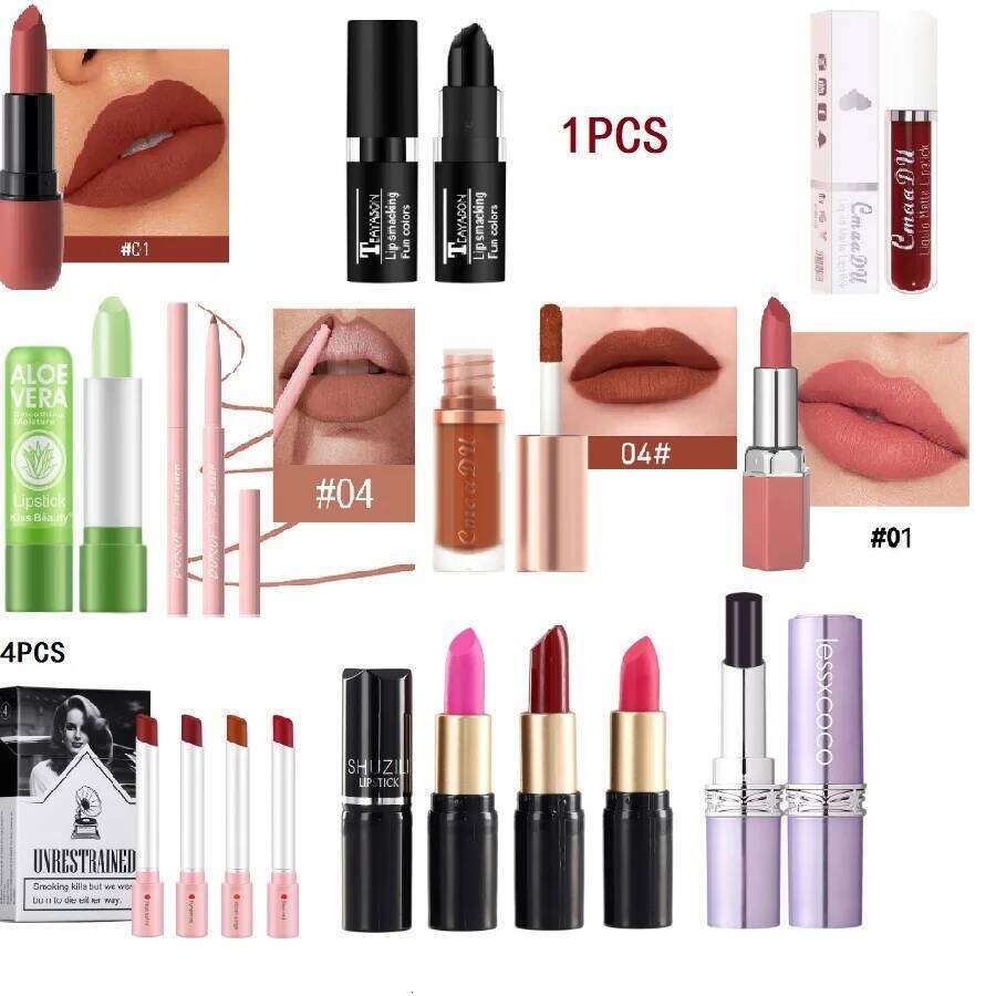 Lasting Stick Waterproof Lip Long-Lasting Matte Lipstick with Transparent Finish - Perfect Valentine's Day Gift for Her H260302-image-1096011337