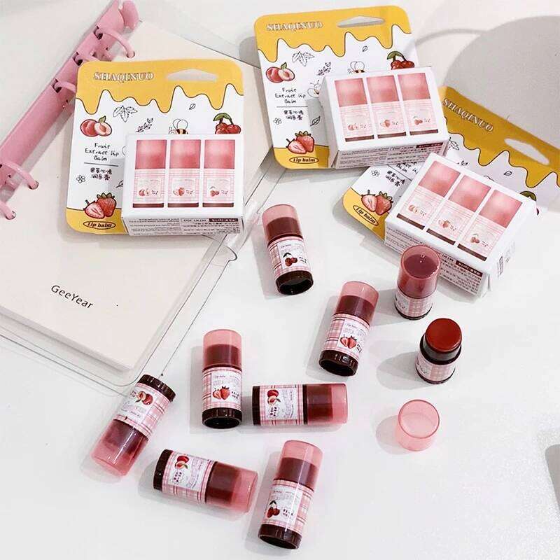 Fruit Extract Moisturizing Tinted Lip Balm Whitening Party Affordable Lipstick Case H260302-image-1096010099
