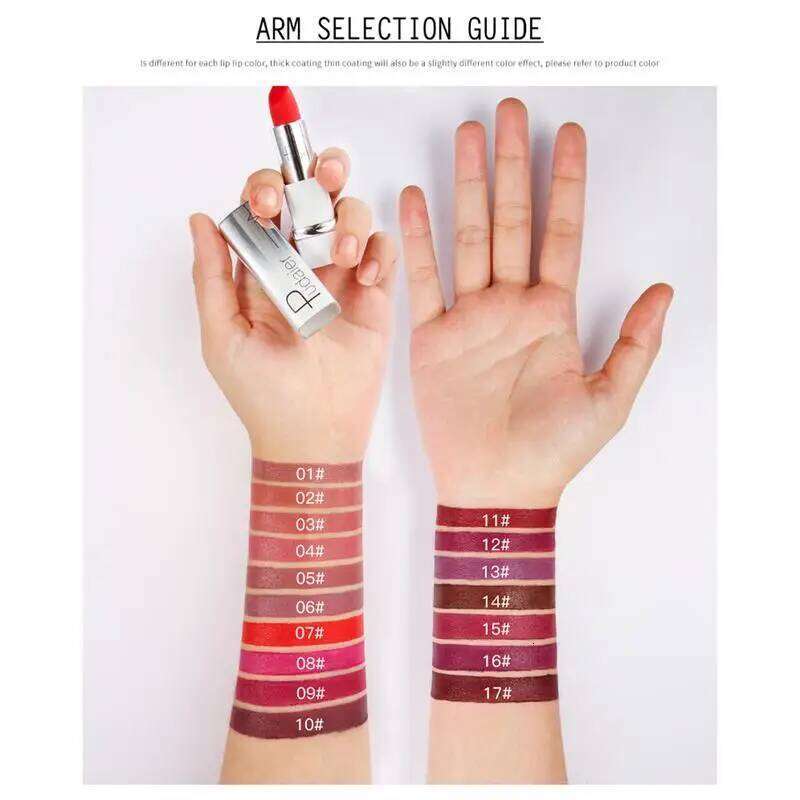 Pudaier Waterproof Matt Lipstick Pumpkin Color Eat Earth Rich Vitamin E Moisturizing labiales matte maquiagem H260302-image-1096013352
