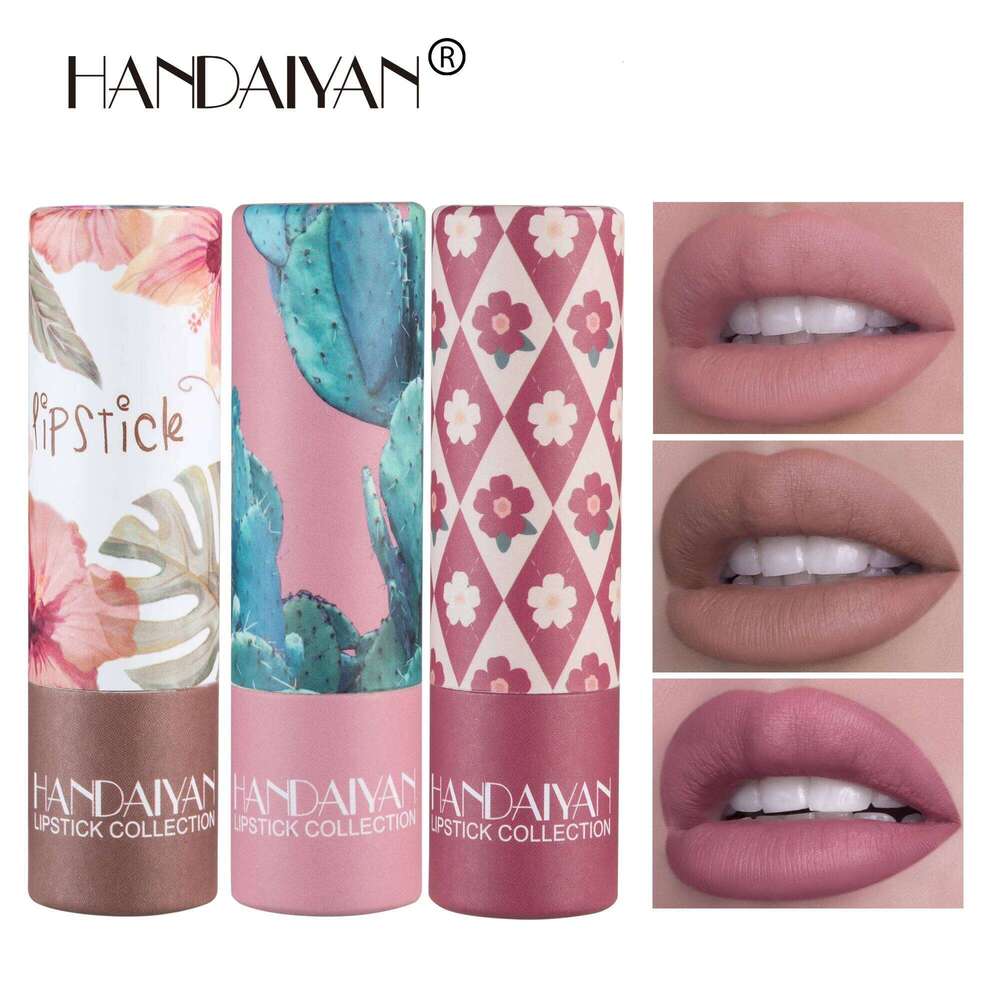 Handaiyan 8 Colors Matte Waterproof Velvet Nude Lipstick Sexy Red Brown Lip Matt Pigments Makeup Long Lasting Profissional H260302-image-1096013685
