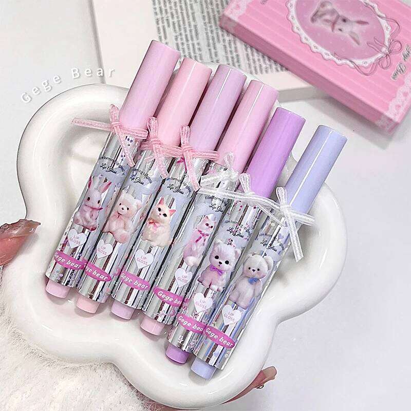 Gege Bear Long-Lasting Water-Gloss Lip Tint Set - No Transfer, Hydrating Formula for Natural Look and All-Day Wear H260302-image-1096012909
