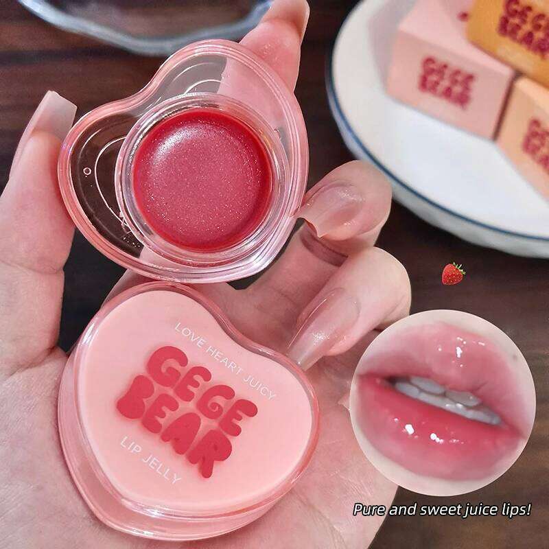 Gege bear heart-shaped lips are moisturizing, silky, delicate, lightweight, and easy to apply lipstick H260302-image-1096015248