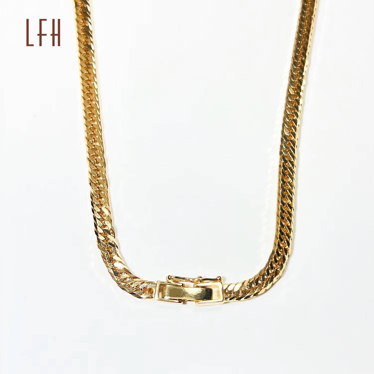 Custom 18k Real Gold Chain Jewelry Cuban Chain Necklace Au750 Solid Gold Necklace 18k Real Japan Gold Necklace