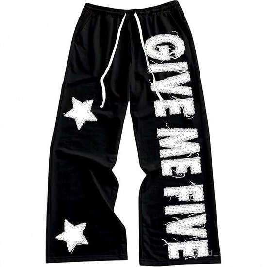Mens Pattern Cross Print Flared Sweatpants Gothic Y2K sweat baggy pants men Casual Drawstring Pants Men's Clothing 5b