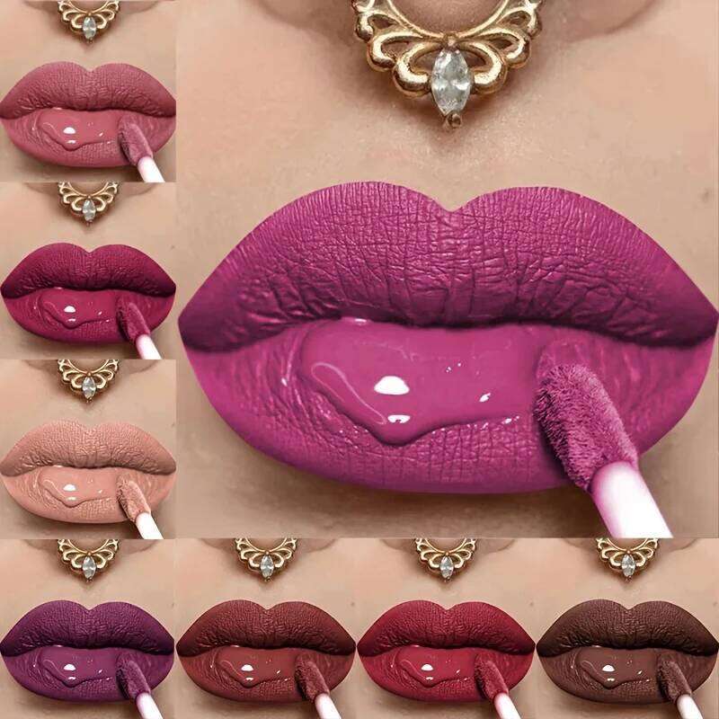 Waterproof Velvet Matte Liquid Lipstick 17 Colors Long Lasting Non Stick Cup Kissproof Lip Makeup Gift for Women H260302-image-1096015730