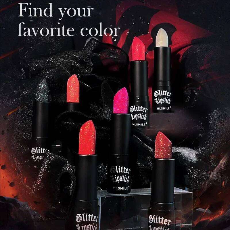 Multi-Color Non-Stick Cup Matte Lipstick for Women Flash Lasting Easy Application Diamond Shimmer Dark Halloween Look H260302-image-1096014669