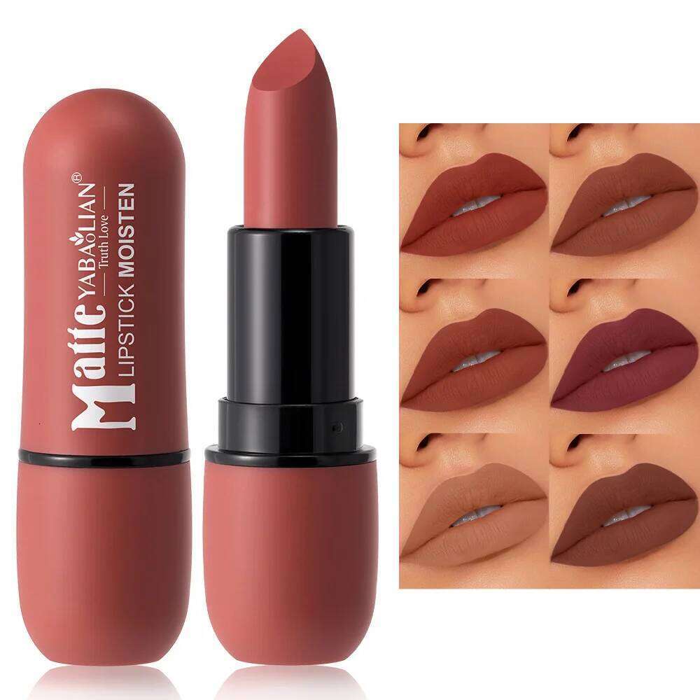 Fog Matte Lipstick Long Lasting Waterproof Stick Smudge-free Classic Highly Pigmented Velvet Finish Lip Tint Makeup Cosmetic H260302-image-1096015574