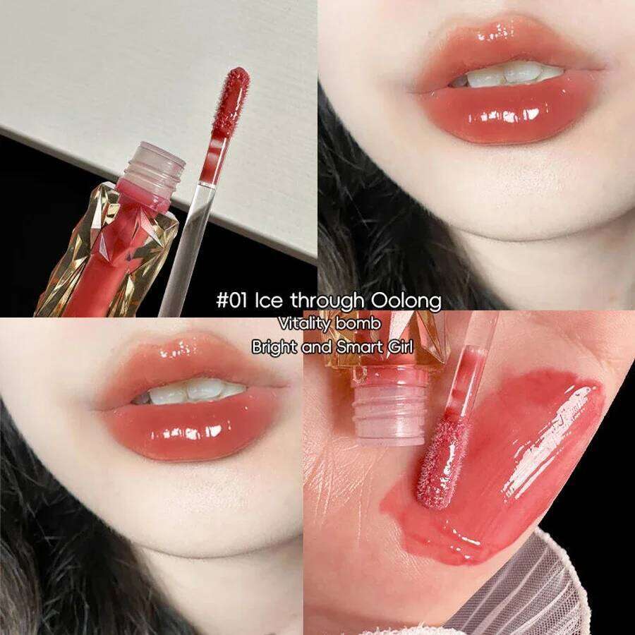 and Moisturizing Lips Glaze Mirror Waterproof, Durable Brightening, No Peeling Lip Gloss Liquid Lipstick H260302-image-1096015126