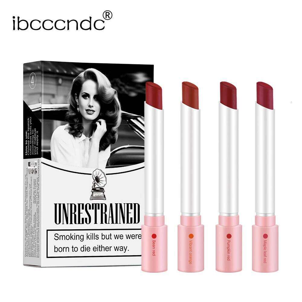4 Colors Cigarette Lipstick Set Velvet Matte Waterproof Long-lasting Non-Stick Cup Lip Gloss Makeup for Women's Cosmetics H260302-image-1096013794