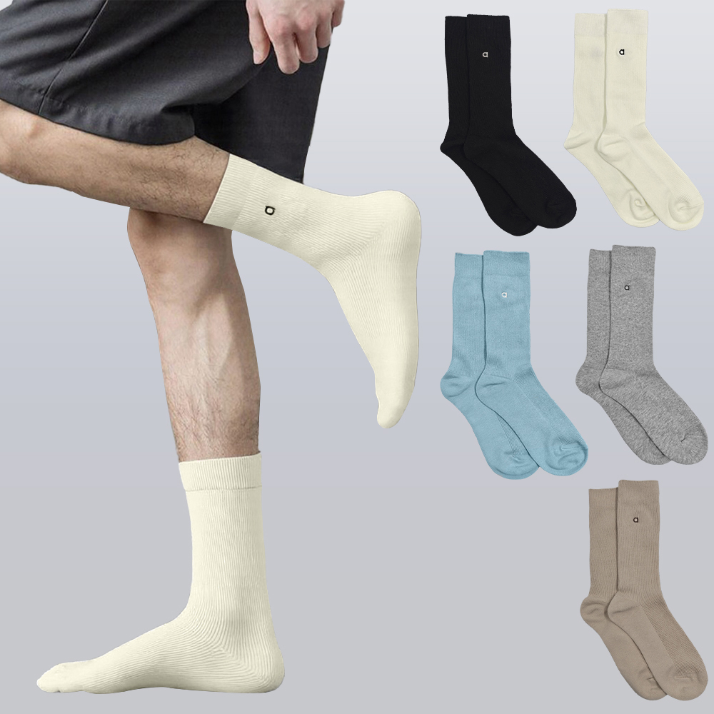 Women Men Sports Sweat Absorbent Mid-tube Socks Letter Print Breathable Anti-Bacterial Sock for Four Seasons-image-1095934707