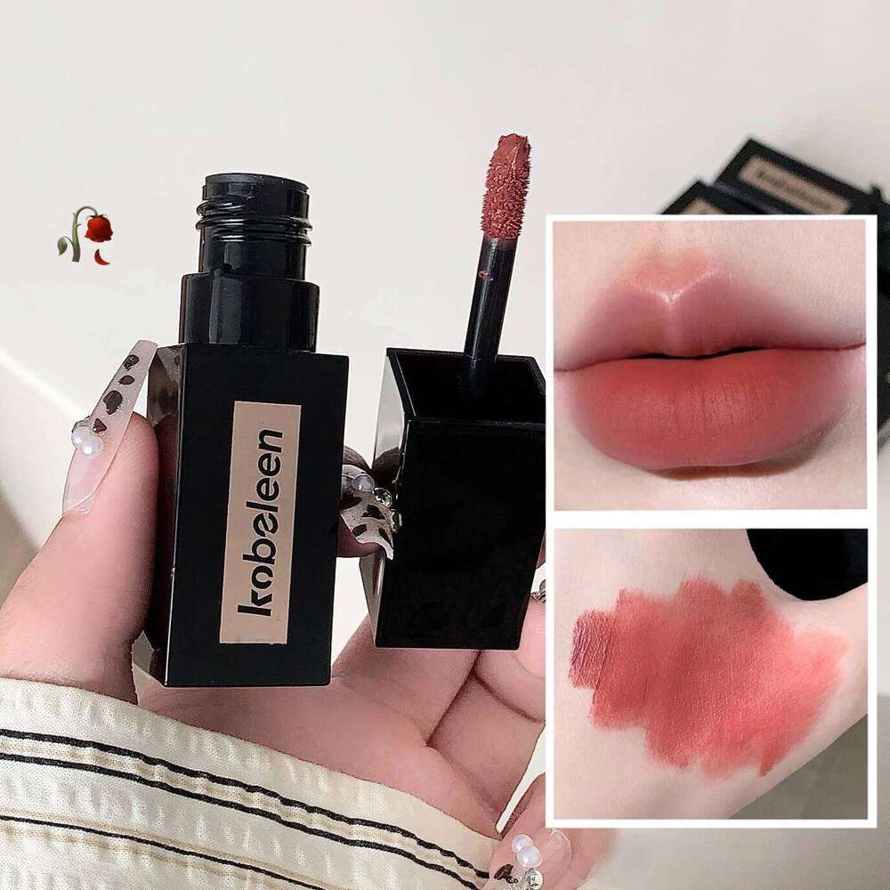 Kobeleen 5 Colors Velvet Glaze, Natural Long-Lasting Highly Pigmented Lipstick, Portable Matte Finish Lip Glaze H260302-image-1096009643