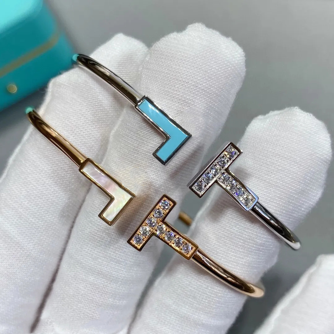 jewelry bracelet for women t shaped designer bangle fashion luxury diamond Jewelry Couple style For men Wedding classic combination