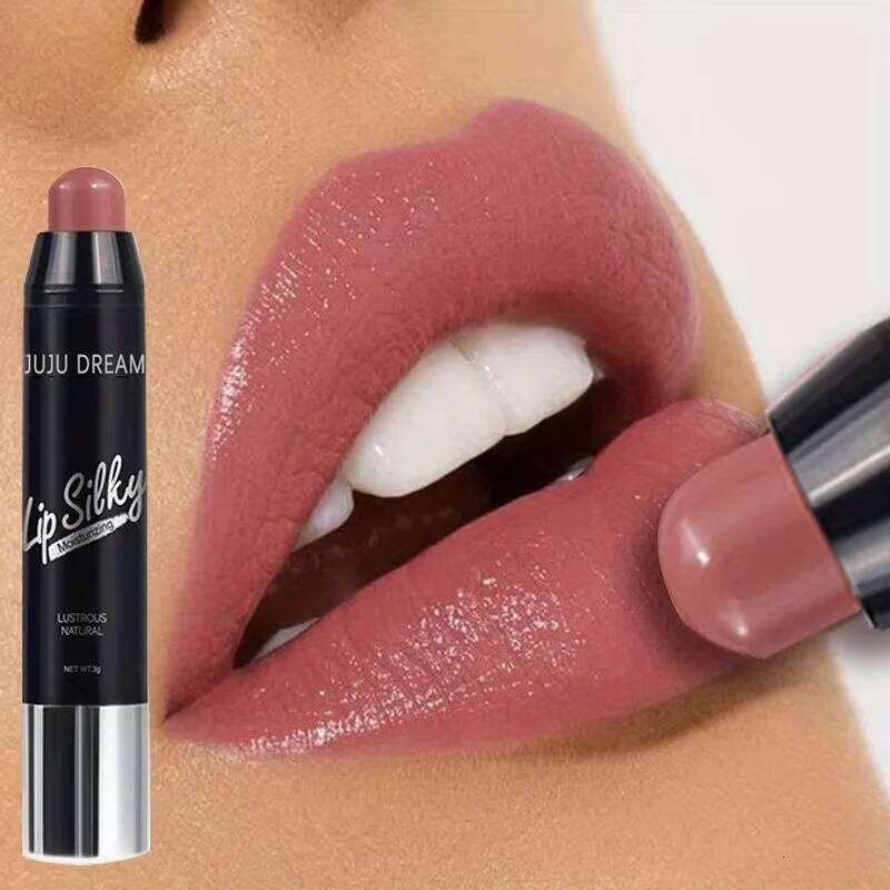 Moisturizing Plump Brighten Lipstick - Solid Lip Gloss Glass,Tea Reddish-Brown,Long-Lasting,Brighten Your Lips a Shimmering H260302-image-1096014793