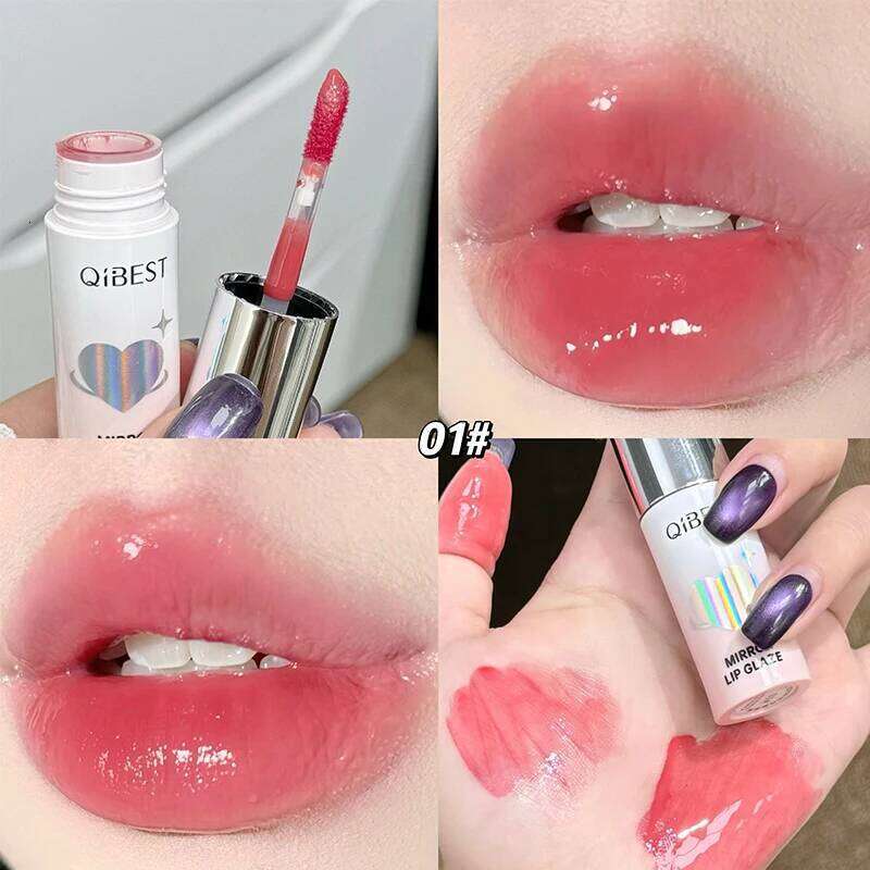 Moisturizing Plump Lips Mirror Effect Color Non Greasy Texture Liquid Pigment Not Easy To Stick Lightly Lip Glaze H260302-image-1096013013