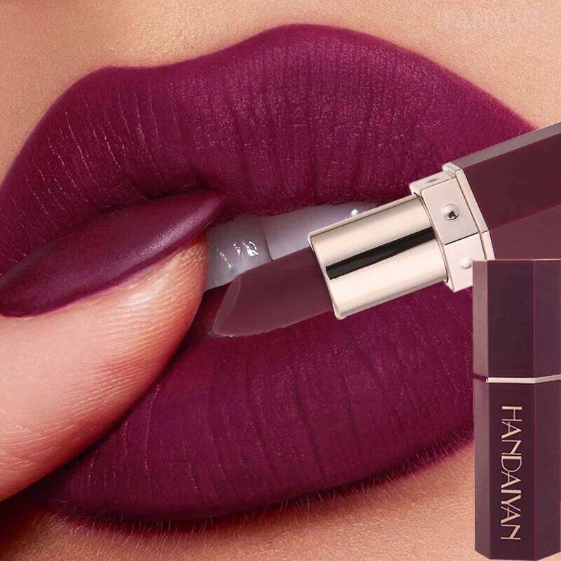 Matte Velvet Waterproof Lasting Purple Tint Lip Gloss Non Stick Cup Moisturize Lipstick Not Fading Luxury Lips Makeup H260302-image-1096014665