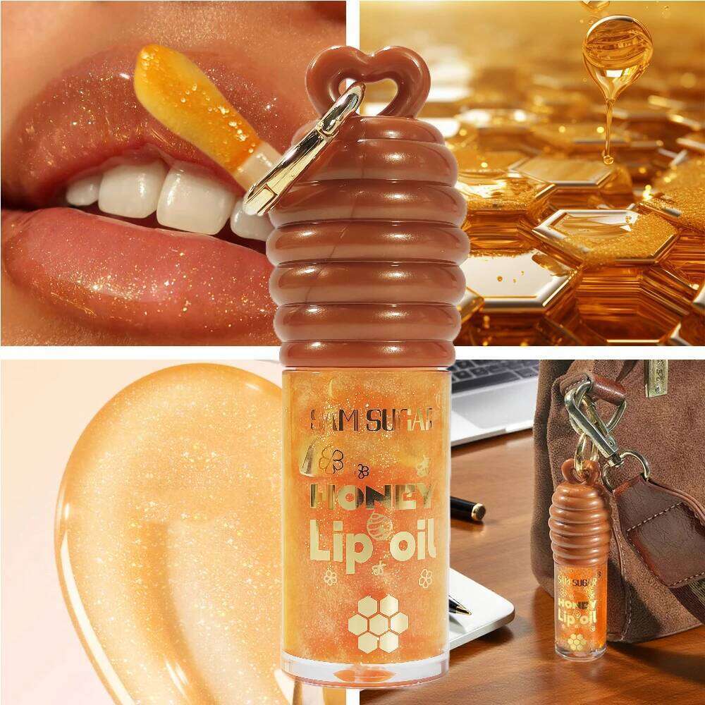 SAM SUGAR 2-Color Honey Oil Long-Lasting Moisture, Reduces Lines Transparent Hydrating Lip Gloss H260302-image-1096012417
