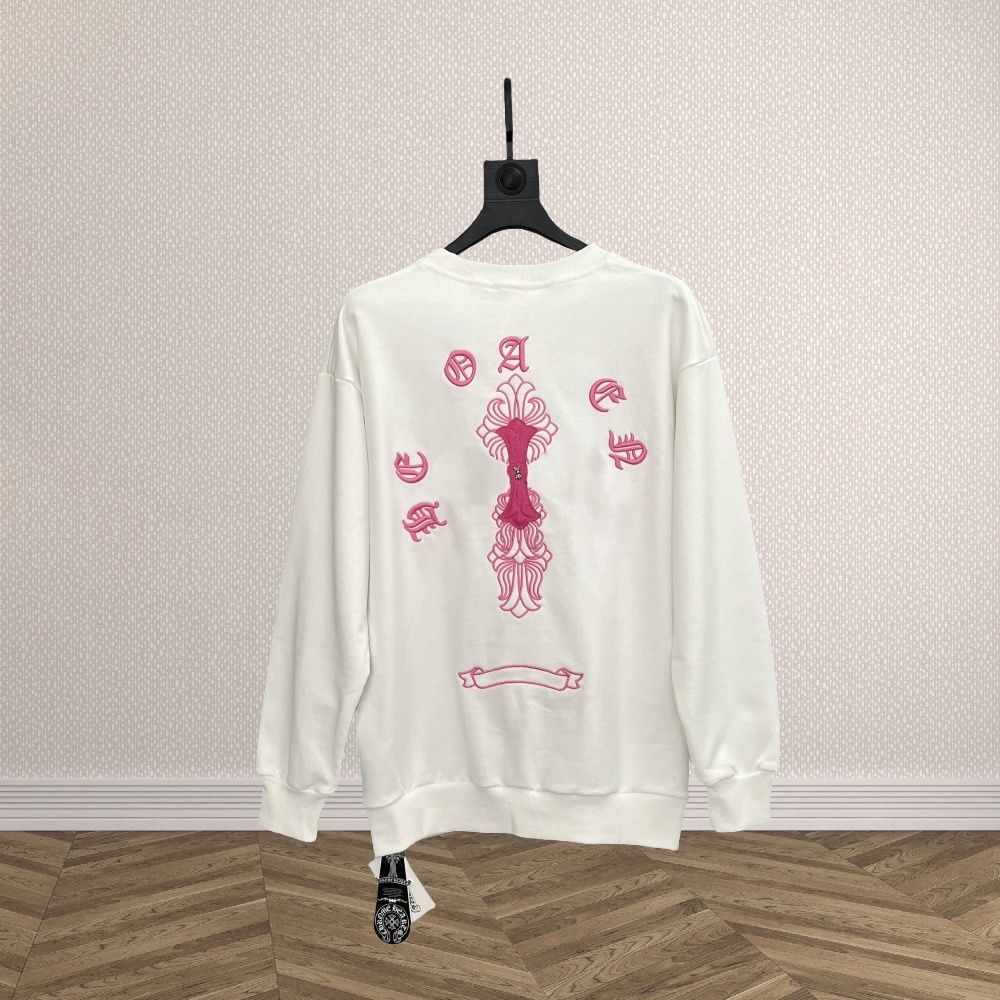 Chrome Men Hearrt Long Sleeve Designer Shirt Classic Trend High Street Hip Hop Crosses Print Sanskrit Horseshoe Streetwear Quality Hot Sale Crome Lo