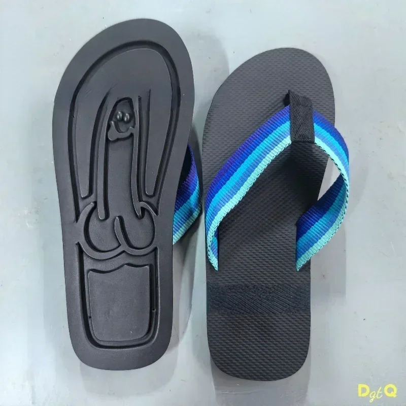 2025 Hidden Penis Flops Parody Creative Penis Slippers Summer Beach Comfort Non Slip Mens Sandal Beach Flip Flops Dick Slippers 260228