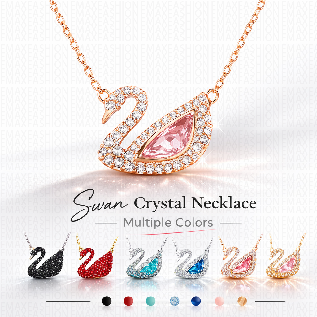 Colliers de cygne aux couleurs vives, plusieurs options de pierres, chaîne en acier inoxydable pour adolescents, pendentif animal mignon, cadeau