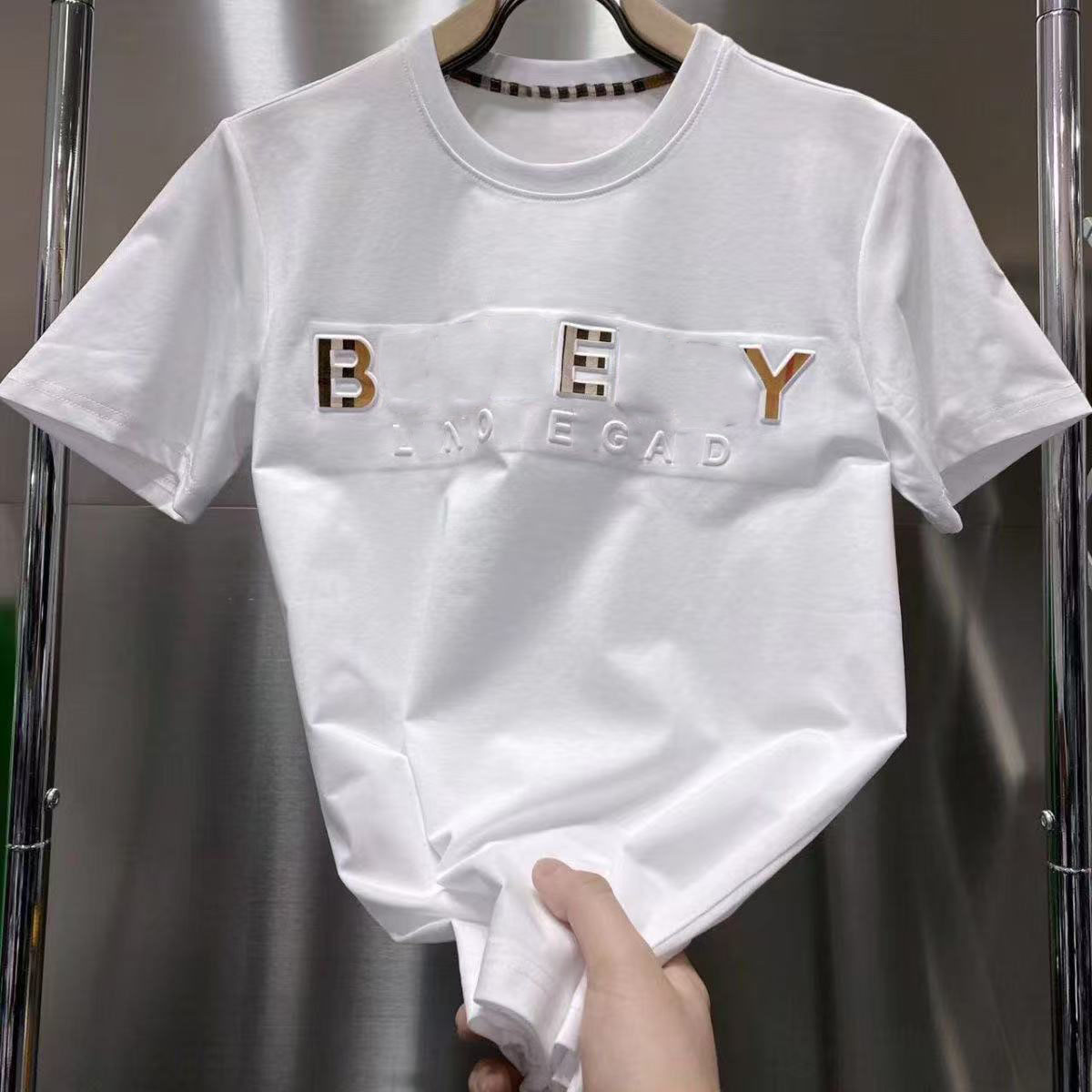 Designer Mens T shirt 3D Letters Classic Europe an and American popularity Monogrammed Male Fem ale Shirts Cotton Casual Asian size