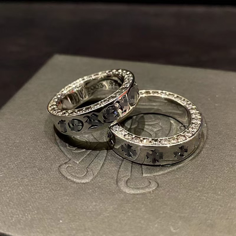 2026 Chromes Ring Designer Real 100% 925 Sterling Silver Cross Rings Hip Hop Men And Women High Quality Vintage Cross Open Thai Silver Ring Chorme R