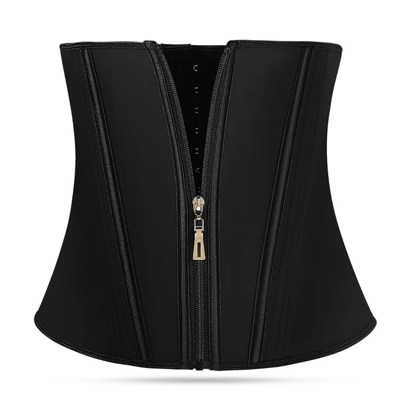 Women Shapewear Tummy Control Belts Comfortable and Breathable Waist Trimmer Corset with 13 Steel Bones Hook Zipper Double Control Body Shaper-image-1096077354