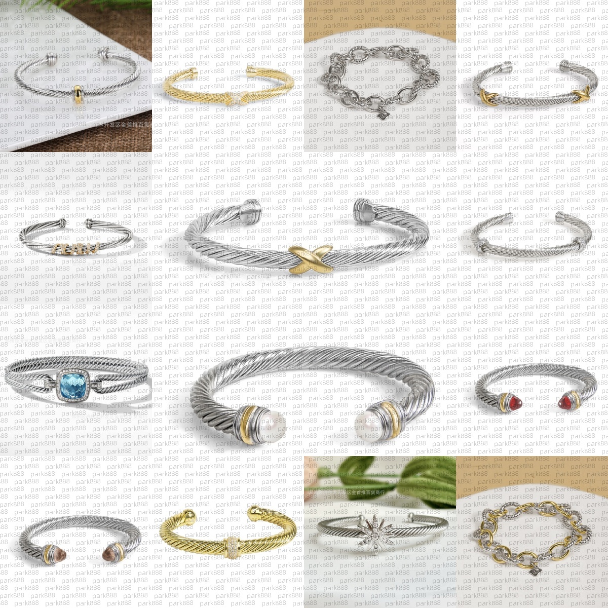 (Order by pic in opt, not by desc)Unisex Classic Designer Bracelet European Fashion Couple Cuff Bangle, Titanium Steel Jewelry for Men Women