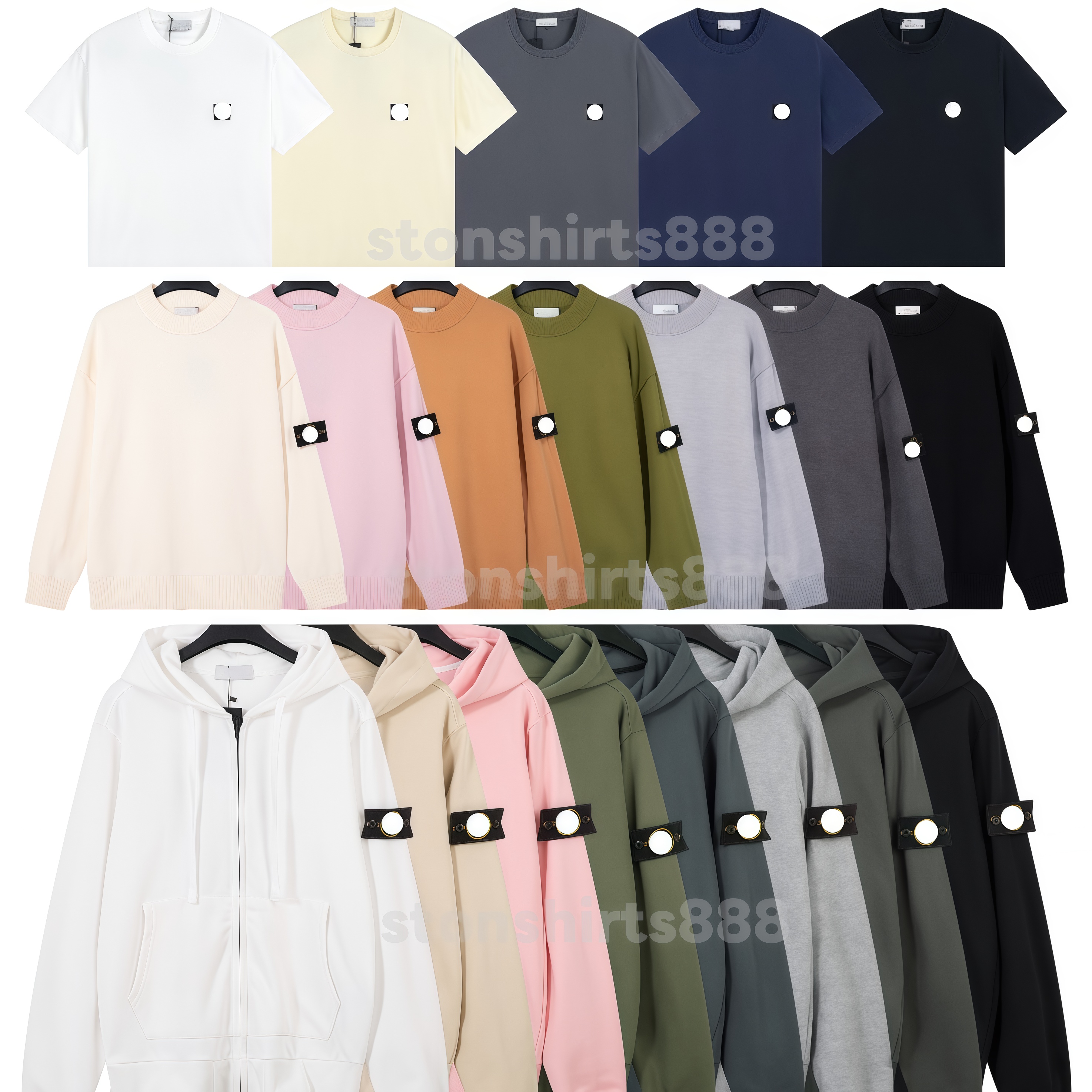 Sweats à capuche pour hommes, survêtement, t-shirts en polaire cargo, pantalons courts, pull en laine, fermeture éclair, manches boussole décorat