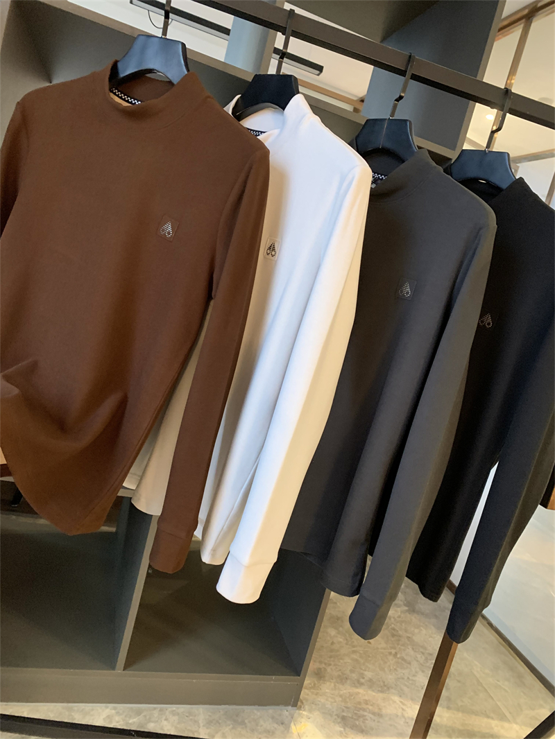 Designer Mens Moose Long Sleeves Shirts Spring Autumn Men's T-shirt High Elasticity Shirt Round Collar Knucklely t shrit