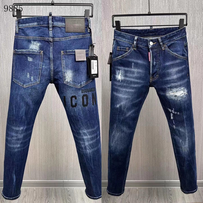 Livraison gratuite Trendsetting Men's Designer Washed Vintage Rips - Denims bleus d'inspiration hipster