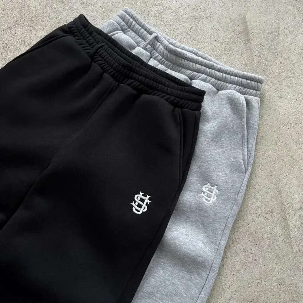 Free Shipping Clothing Men's Pants Solid Color Y2K Retro Casual Dollar Embroidery Vintage Streetwear High Waisted Baggy Trousers 37