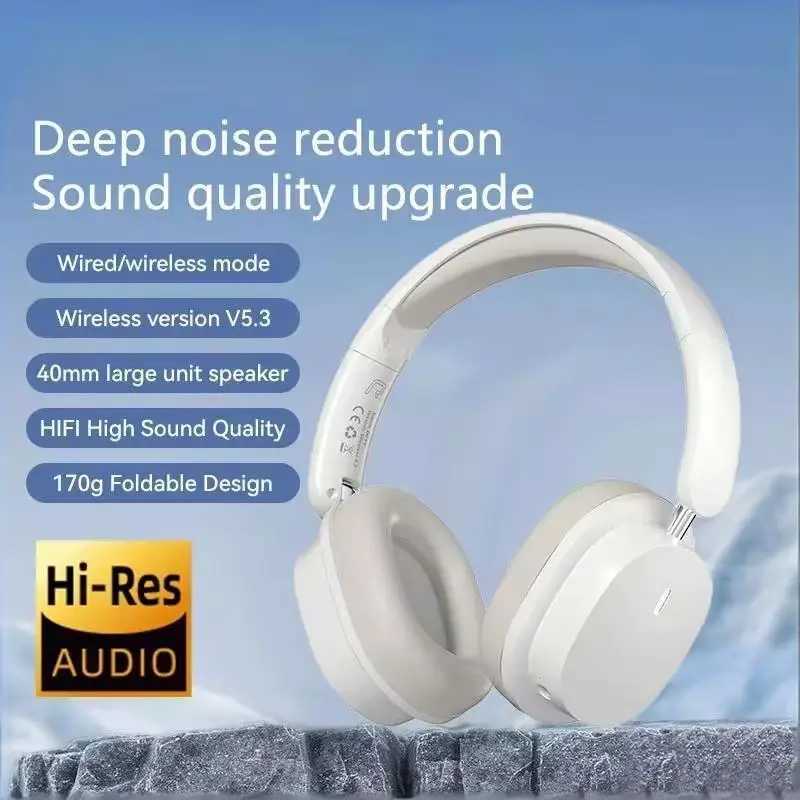 2026 New Foldable Headset Wireless Bluetooth Earbuds Head Mounted Noise Cancelling Earphones Sports with Mic Music Headphones T260304-image-1096236901