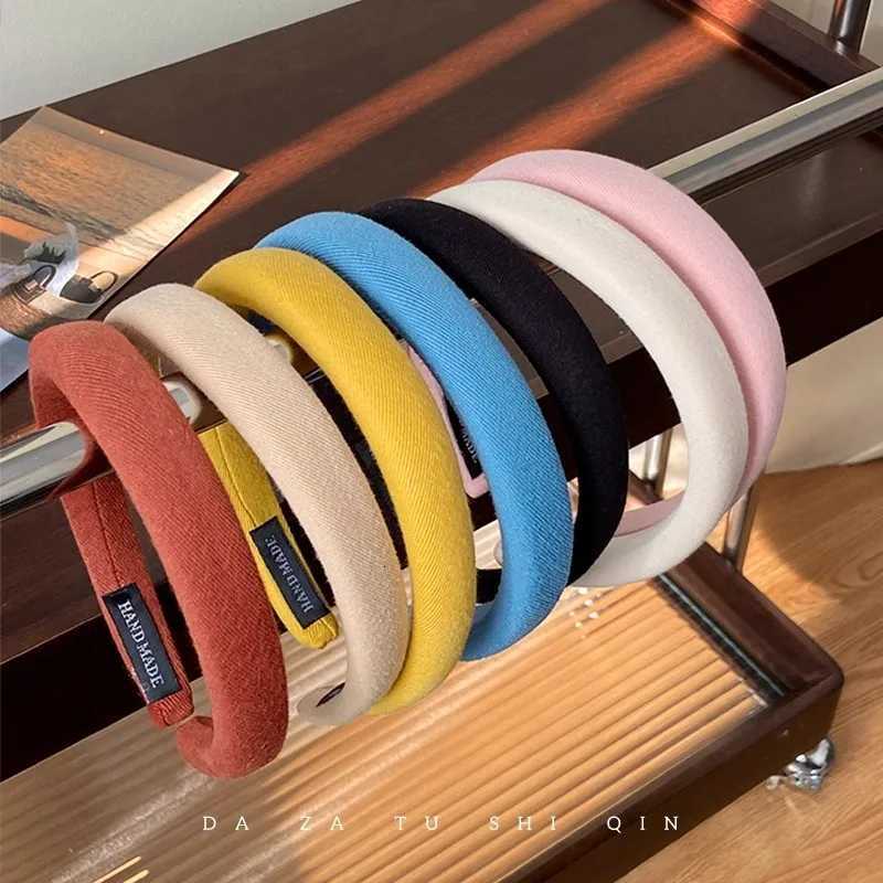 Korean Colorful Spong Linen Hairband For Women Girls Sweet Hair Ornament Headband Hair Hoop Hair Band Fashion Hair Accessories H260304-image-1096240978
