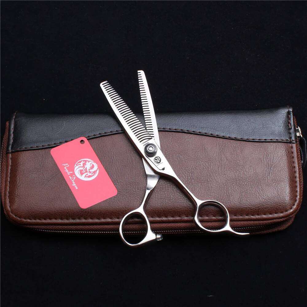 6" 17cm Japan 440C Purple Dragon Hairdresser's Z2002 Salon Thinning Shears Professional Hair Scissors Double Side Teeth H260303-image-1096139690