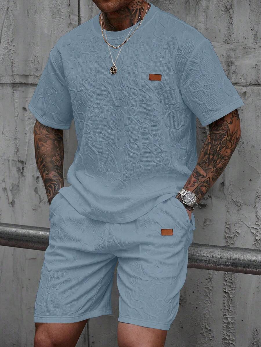 Tracksuits Summer New Men's Set Ethylene glycol Fiber Short Sleeve 3D Printed Top Beach Shorts Comfortable and Casual Size S-2XL