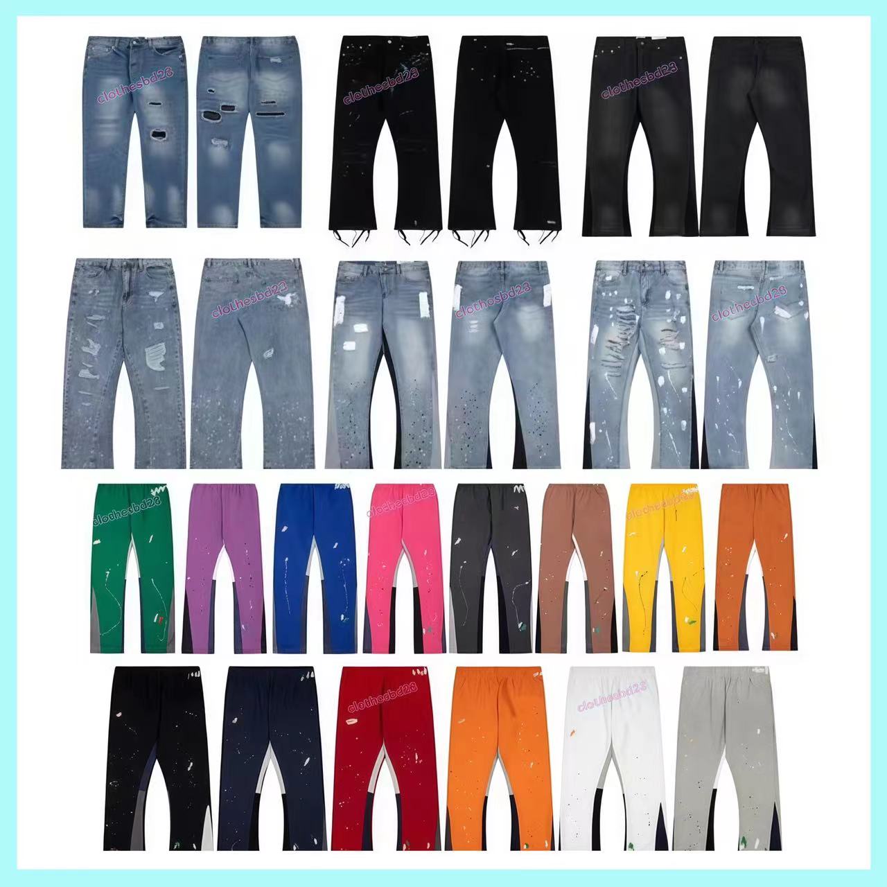 Designer jeans Pants Trousers Sweatpants Fashion Men's and women's color combinations black red and grey Elastic Waist Trousers Sportsw
