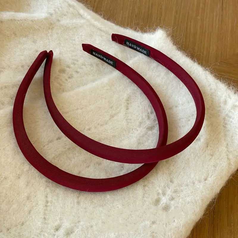 Wine Red Classic Velvet Hair Band Headband American Hot Girls Red Plush Thickened Headwear Hair Hoops for Women Banquet Hairband H260304-image-1096241170
