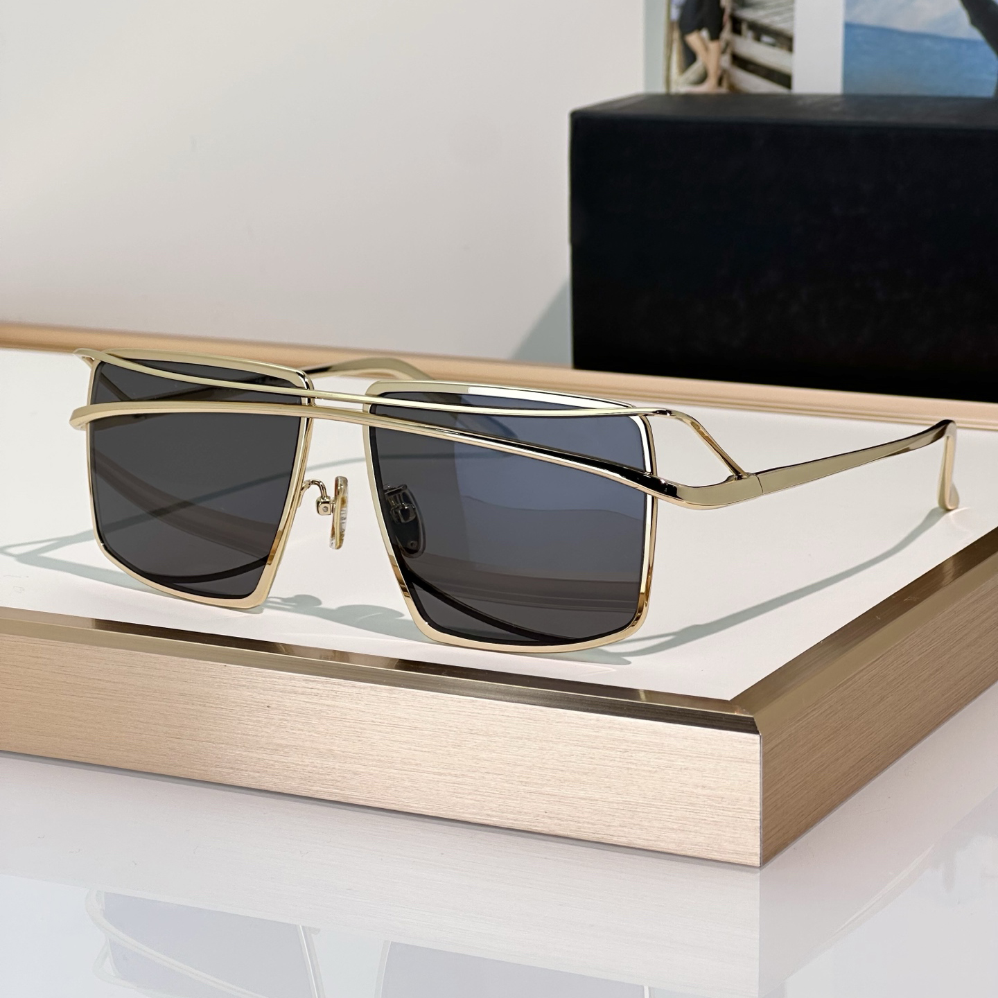 Sunglasses For Men Women Fashion C55 Summer Designer Stylish High Street Hip Hop Style Anti-Ultraviolet UV400 Plate Square Full Frame Glasses Random