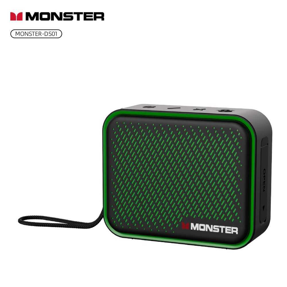 Monster DS01 Outdoor Portable Wireless Speaker BT V60 IP67 Waterproof 1500mAh High Fidelity Mini Subwoofer Customized Acoustics T260304-image-1096237142