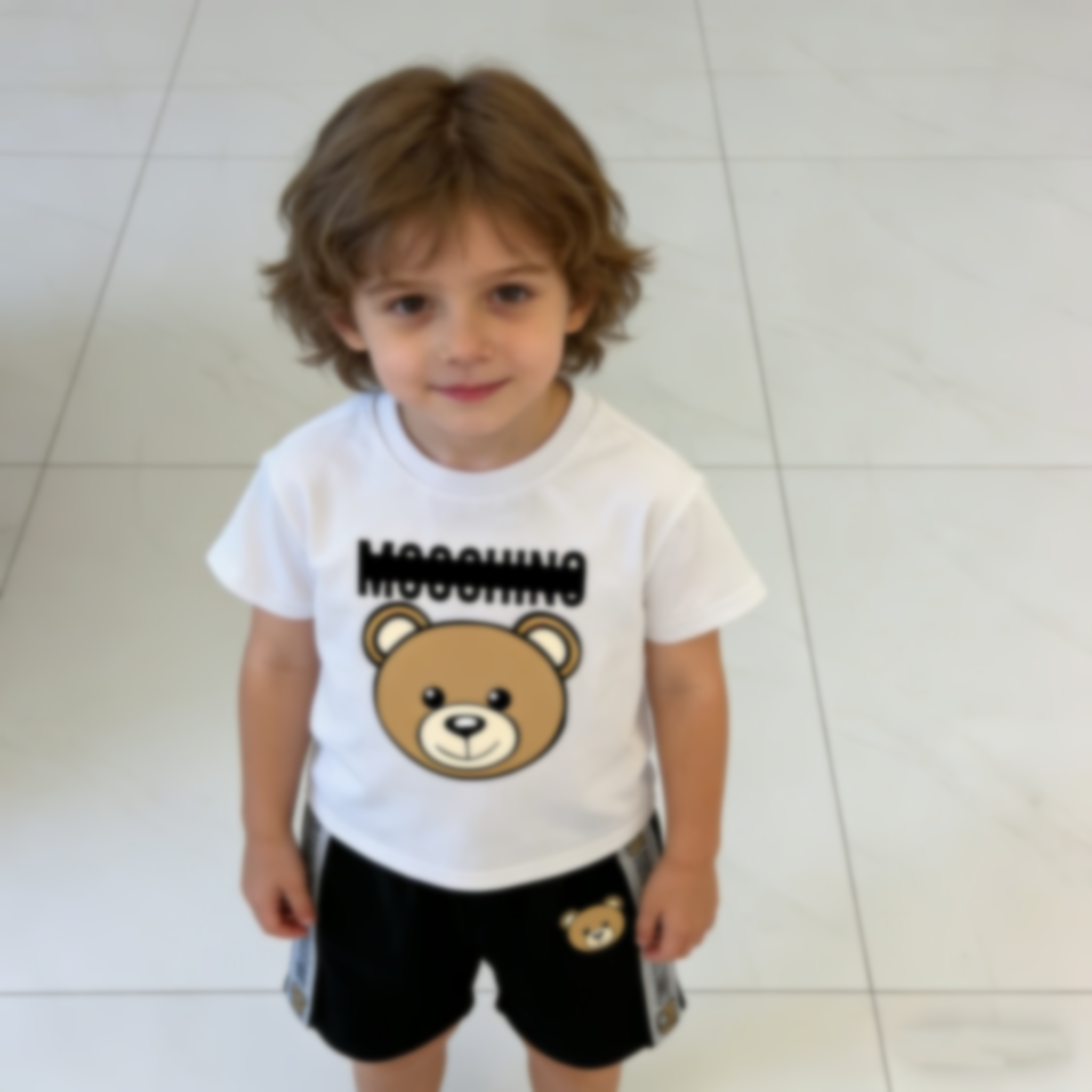 kid t shirt set girl boy tracksuit kids t-shirts tracksuits fasion baby clothes Bear pattern Suitable for ages 2-14 Top Children's Day Gift-image-765982225