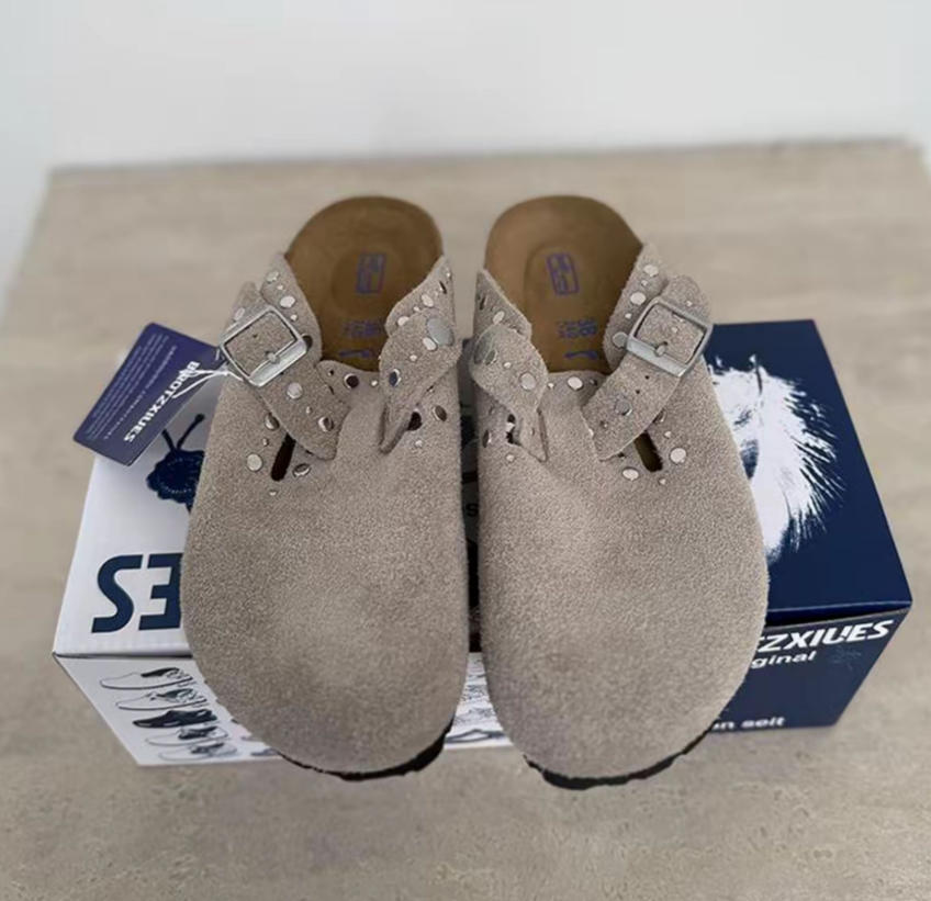 Designer Sabots Sandales Sabots Pantoufles Liège Plat Mode D'été En Cuir Véritable Glisser Préféré Plage Chaussures Décontractées Femmes Hommes
