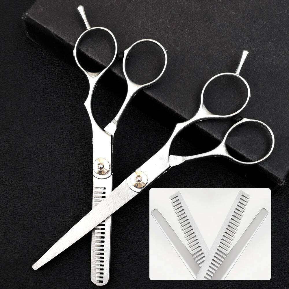 6inches Professional Hairdressing Thinning Barber Scissor Set Hair Cutting Scissors Stainless Steel Tool H260303-image-1096138495