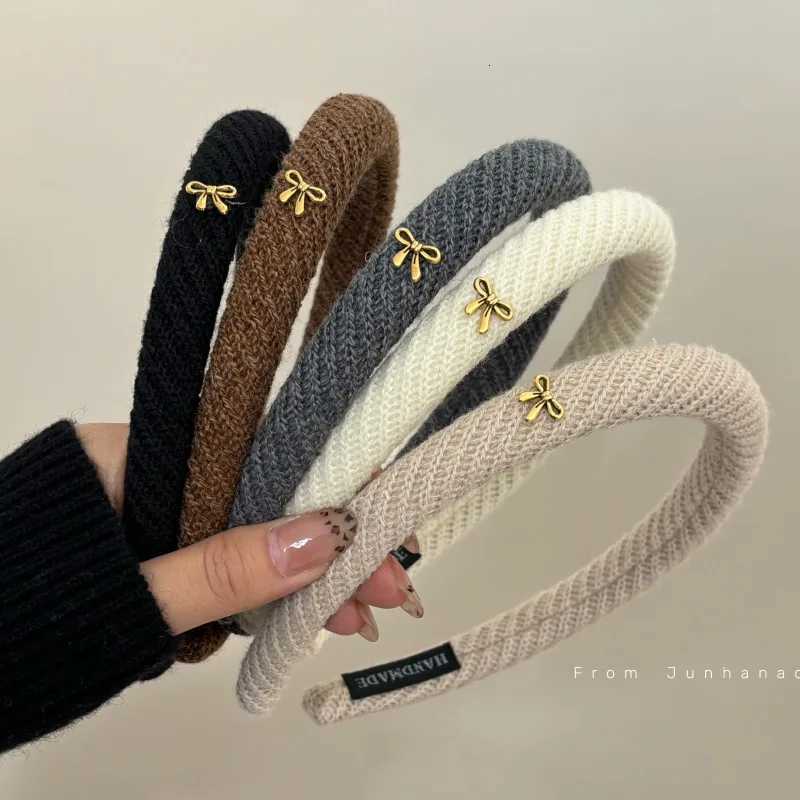 Simple twill fine headband Korean temperament bow headband going out to press hair age-reducing headgear hairpin new model H260304-image-1096241266