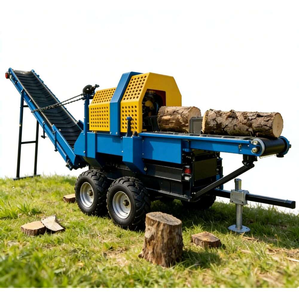 Reliable 20T Wood Splitter Combined With Swivel Outlet Diesel Engine Timber Cutting Apparatus For Durable Performance In Remote Locations-image-1096167459