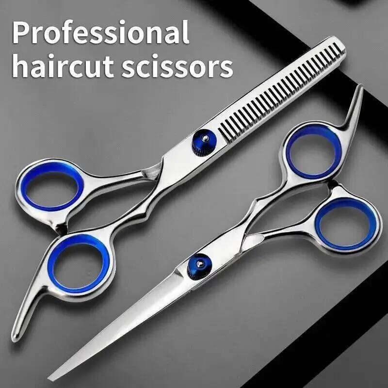 Hairdressing Scissors Stainless Steel Professional Cutting Thinning Barber Shear Home Salon H260304-image-1096263557