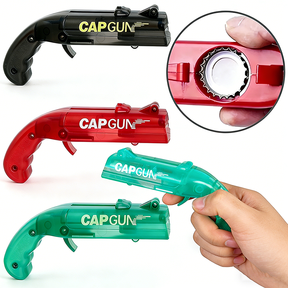 CapGun Portable 2, lanceur de casquette volante créative, ouvre-bière, outils de Bar, ouvre-boisson, capuchon en forme