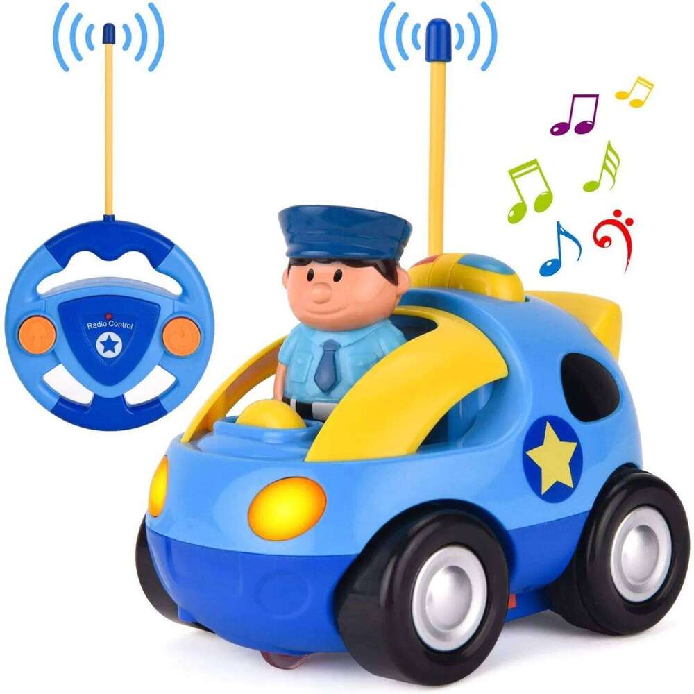 Toddlers Boys Girls Toddler RC Toys Gifts for Kids Baby Remote Control Toy Cars Race Police Car H260304-image-1096262609