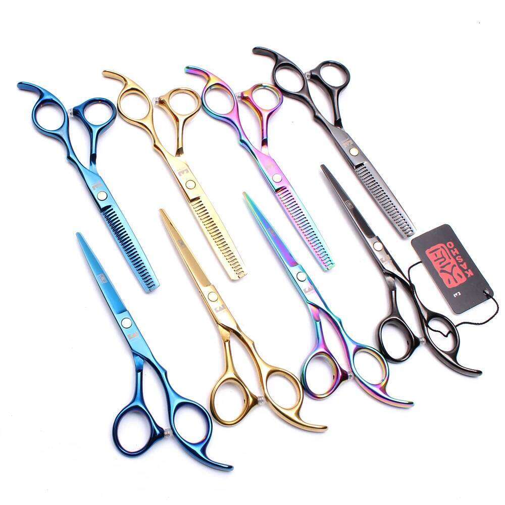 Hairdressing 5.5" 6" Japan Stainless Hair Cutting Thinning Shears Beauty Scissors Haircut Dropshipping H1005 H260304-image-1096263720